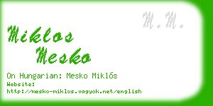 miklos mesko business card