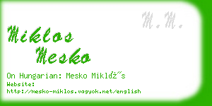 miklos mesko business card